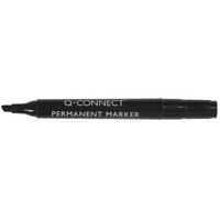 Q Connect Perm Marker Chisel Black - 10 Pack