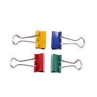 Q-Connect 19mm Assorted Colours Foldback Clips - 10 Pack