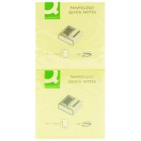 Q Connect Fanfold Quick Notes 75x75mm Yw - 12 Pack