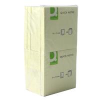 Q-Connect Repositionable Yellow Quick Notes - 76 x 76mm - 12 Pack