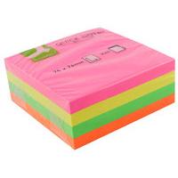 Q CONNECT QUICK NOTE CUBE 75X75MM NEON