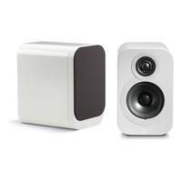 q acoustics 3010 gloss white bookshelf speakers pair