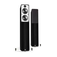q acoustics concept 40 gloss black floorstanding speaker pair