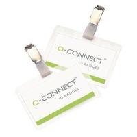 Q-Connect Hot Laminating ID Badge With Clip Pack of 25 KF00302