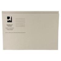 Q-Connect Buff Square Cut Folder Medium Weight 250gsm Foolscap Pack of