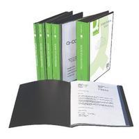 q connect black 10 pocket presentation book kf01263