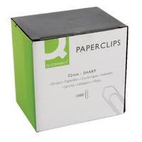 Q-Connect 32mm No Tear Paperclips Pack of 1000 KF01313