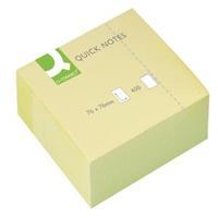 Q-Connect Quick Notes Cube 76 x 76mm Yellow KF01346