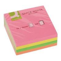 Q-Connect Quick Notes Cube 76 x 76mm Neon KF01348