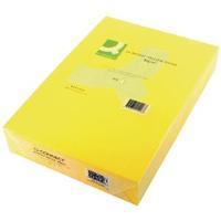 Q-Connect Bright Yellow Coloured A4 Copier Paper 80gsm Ream Pack of