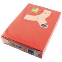 Q-Connect Bright Red Coloured A4 Copier Paper 80gsm Ream Pack of 500