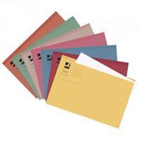 Q-Connect Assorted Square Cut Folders Lightweight 180gsm Foolscap Pack