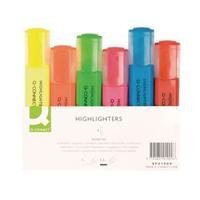 q connect assorted highlighter pens pack of 6 kf01909