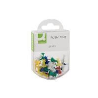 q connect push pins assorted colours pack of 250 kf02029q