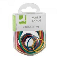 Q-Connect Colour 15g Assorted Rubber Bands Pack of 10 KF02032Q