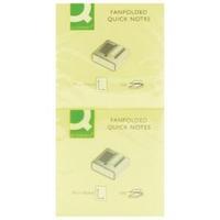 Q-Connect Fanfold Quick Notes 75 x 75mm Yellow Pack of 12 KF02161