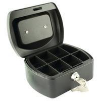 Q-Connect 6 inch Black Cash Box