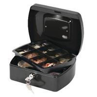 Q-Connect 8 inch Black Cash Box