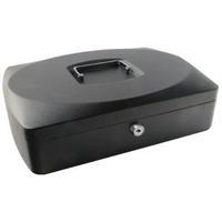 q connect 10 inch black cash box