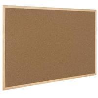q connect cork board wooden frame 600x900mm kf03567
