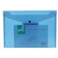 Q-Connect A4 Blue Polypropylene Popper Folder Pack of 12 KF03596