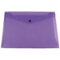 Q-Connect A4 Purple Polypropylene Popper Folder Pack of 12 KF03598