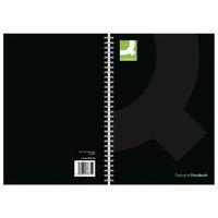 q connect black a5 wirebound book pack of 3 kf03730