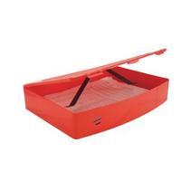 q connect polypropylene red foolscap box file kf04104