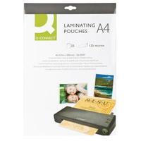 q connect a4 laminating pouch 250 micron pack of 25 kf04120