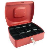 q connect red 10 inch cash box