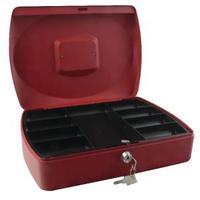 Q-Connect Red 12 Inch Cash Box