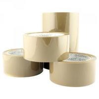 Q-Connect Low Noise Polypropylene Packaging Tape 50mm x 66m Brown Pack