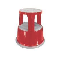 q connect red metal step stool kf04843