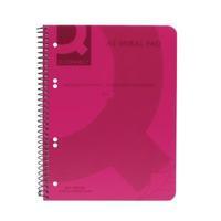 Q-Connect Red A5 Polypropylene Notepad Pack of 5 KF10035