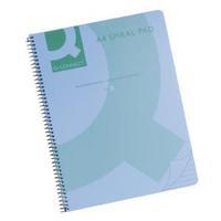 Q-Connect Spiral Bound Polypropylene A4 Notebook 160 Pages Blue Pack