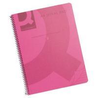 Q-Connect Spiral Bound Polypropylene A4 Notebook 160 Pages Red Pack of
