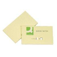 Q-Connect Repositionable 76 x 127mm Yellow Quick Notes Pack of 12