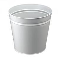 Q-Connect Metal Waste Bin 15 Litre Round Grey KF12011