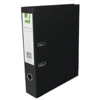 q connect paper over board black lever arch foolscap file pack of 10