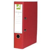 q connect paper backed red lever arch foolscap file