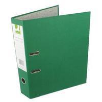 q connect green foolscap paperbacked lever arch file pack of 10