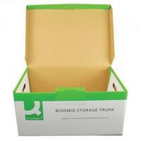 q connect white business storage trunk pack of 10 kf21663