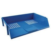 q connect blue wide entry letter tray kf21689