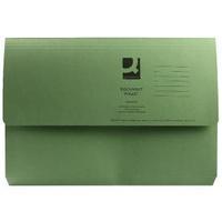 Q-Connect Foolscap Green Document Wallet Pack of 50 KF23012