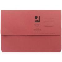 q connect foolscap red document wallet pack of 50 kf23016