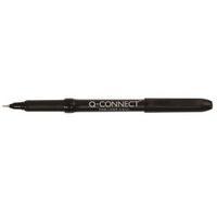 q connect black 04mm fineliner pen pack of 10 kf25007