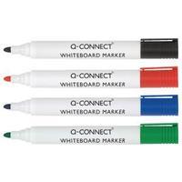 q connect assorted dry wipe marker pens pack of 4 kf26038