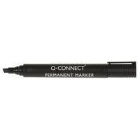 Q-Connect Black Permanent Marker Pens Chisel Tip Pack of 10 KF26042