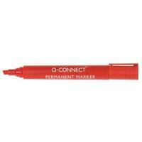 Q-Connect Red Permanent Marker Pen Chisel Tip Pack of 10 KF26044