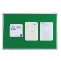 q connect 1200x900mm aluminium frame green notice board 54034204